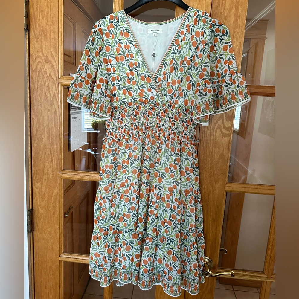 MAX STUDIO London Orange Print Dress
